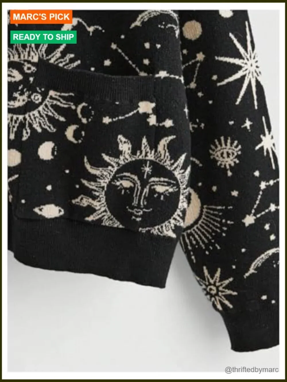 Plus Size Boho Printed Cardigan Sweater Button Up V Neck Long Sleeve Knit Tops